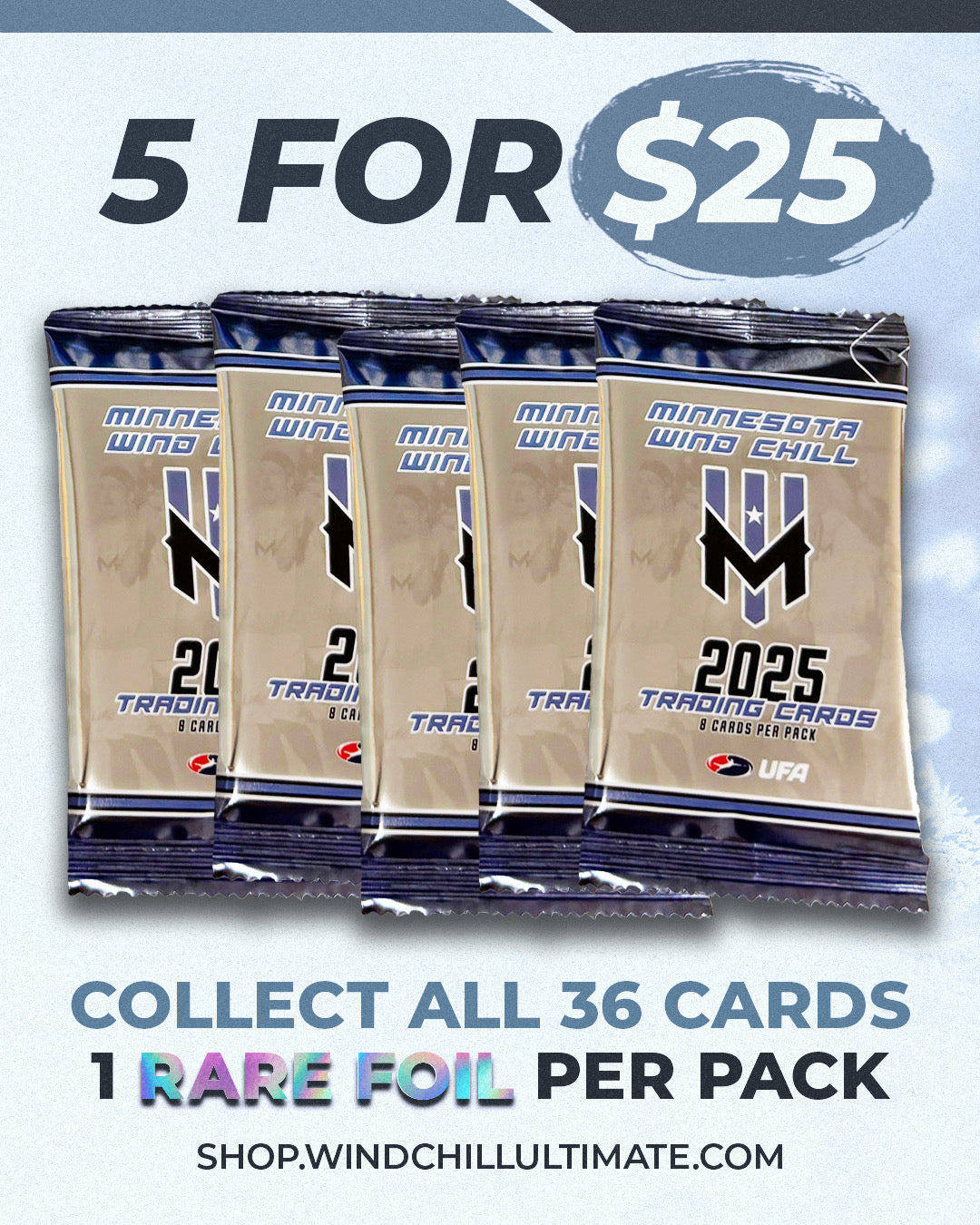 Wind Chill 2025 Series Trading Card Pack x 5