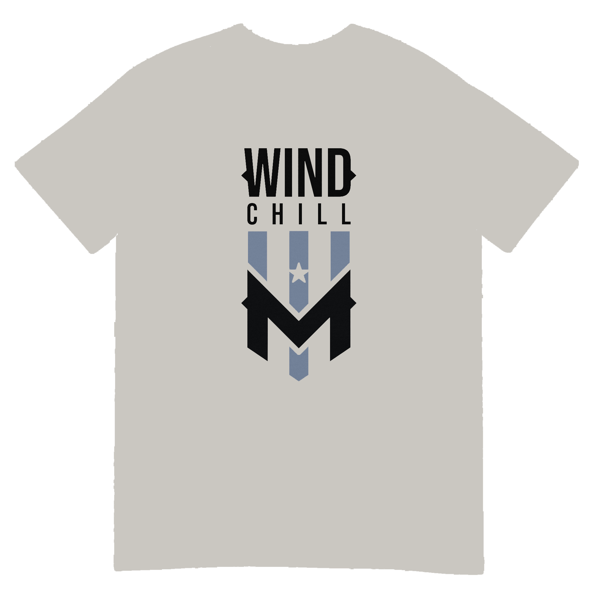 Wind Chill Ice Grey Stacked Logo T-Shirt