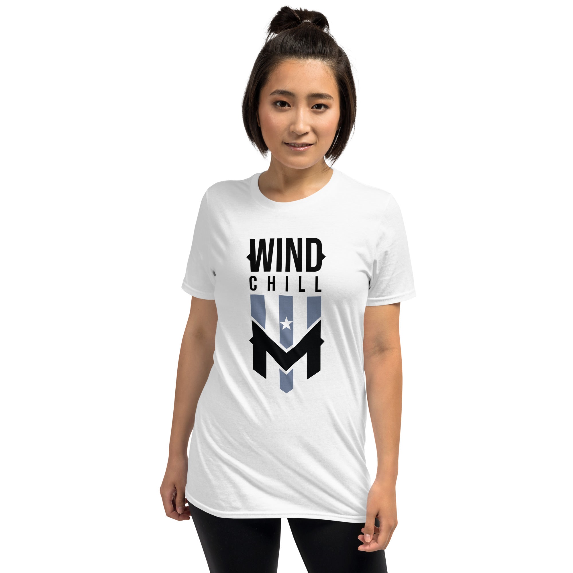 Wind Chill White Stacked Logo T-Shirt