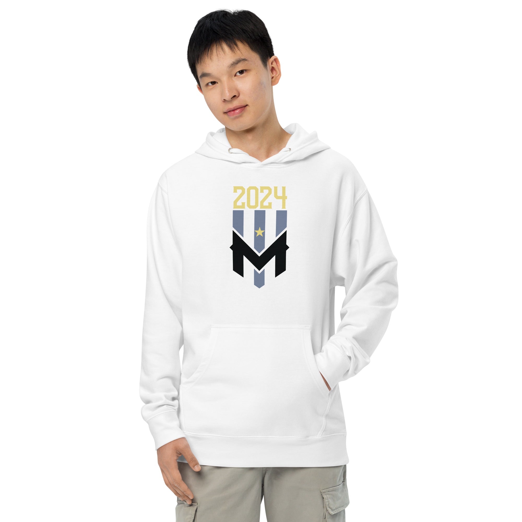Wind Chill White Stacked 2024 Champs Midweight Hoodie