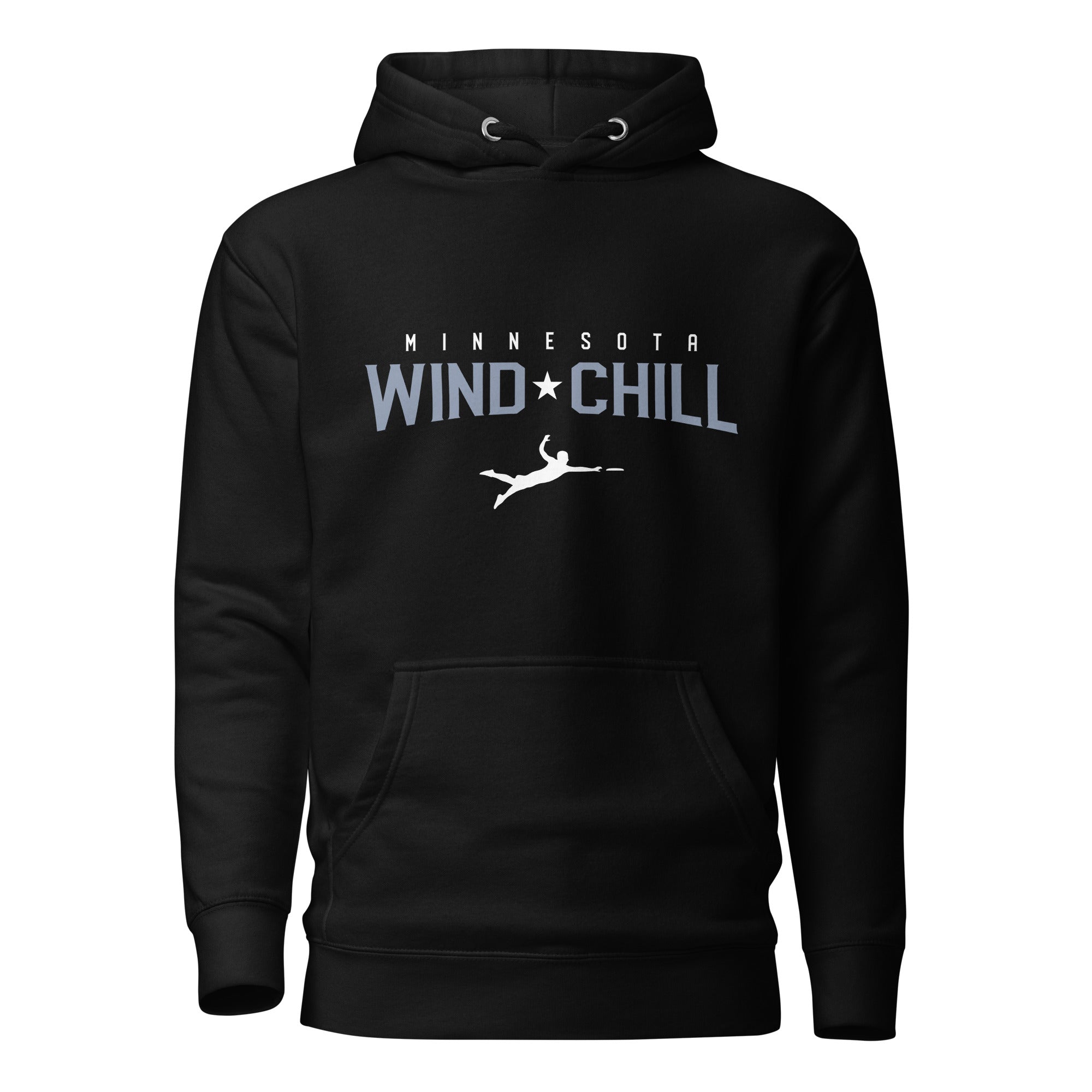Wind Chill Black Wordmark Layout Hooded Sweatshirt