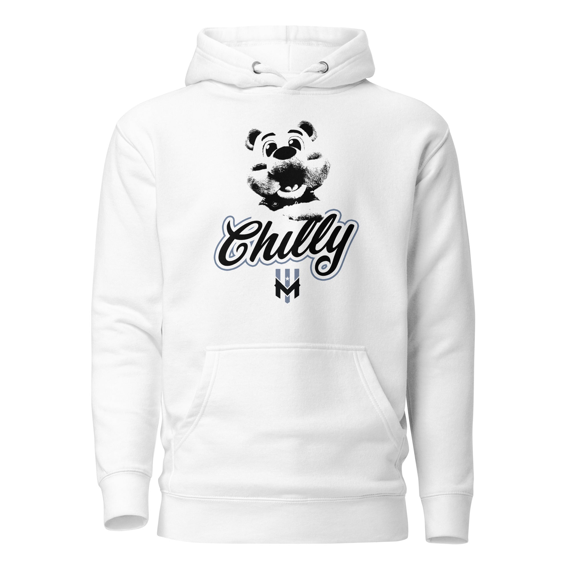 Wind Chill White "Chilly the Mascot" Hooded Sweatshirt