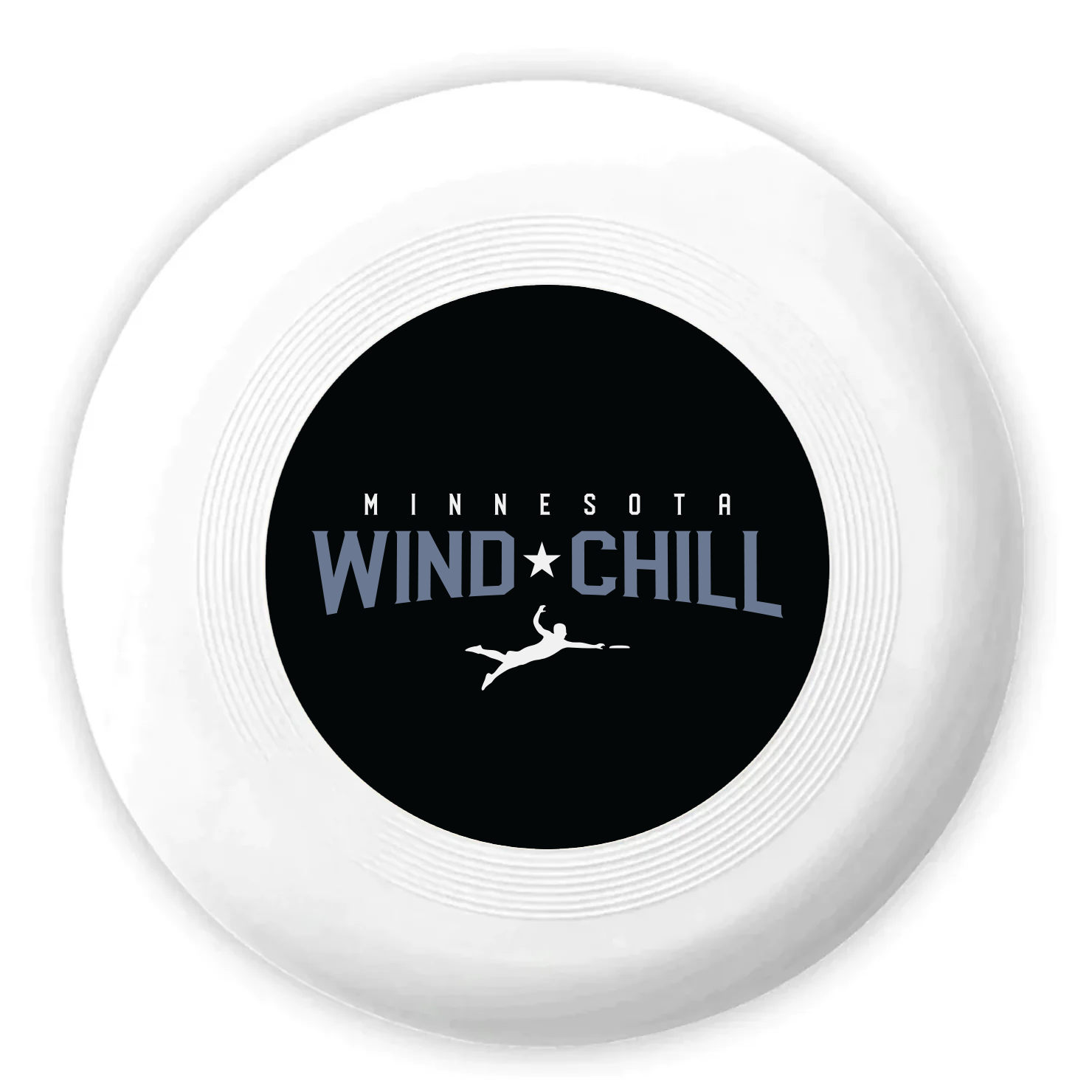 Wind Chill Black Wordmark Professional Ultimate Frisbee TM