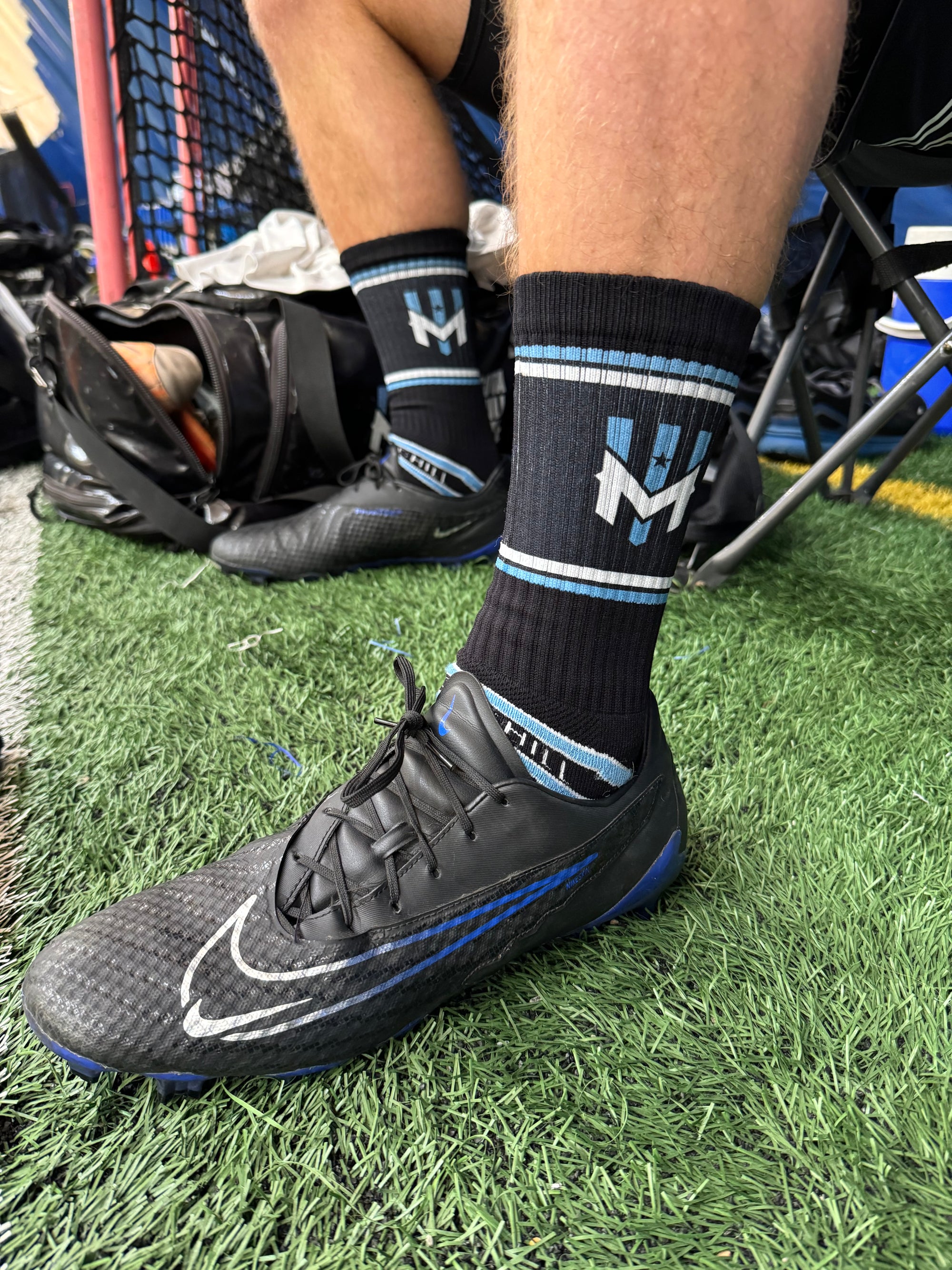 Wind Chill Sublimated Athletic Socks - Black