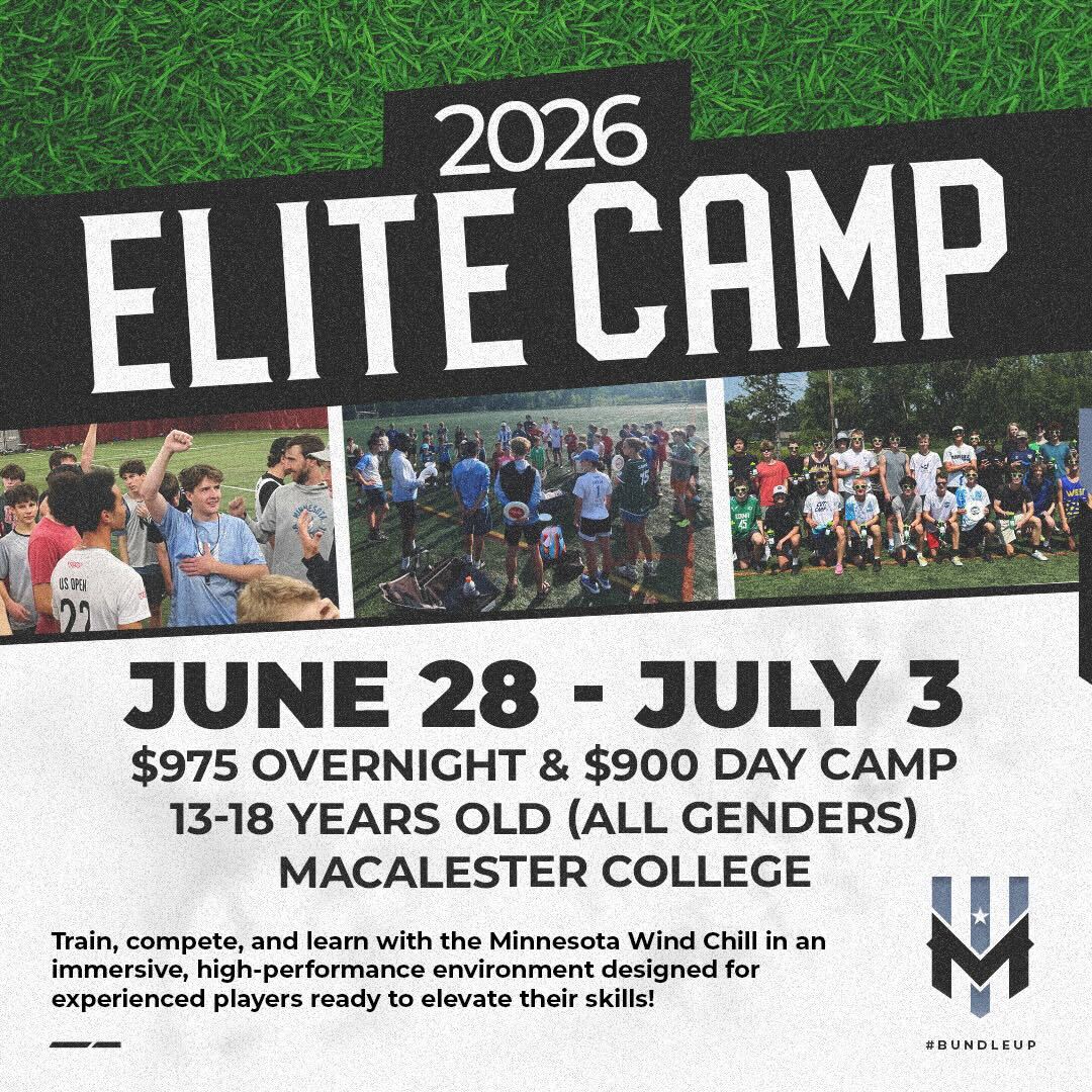 Wind Chill 2026 Elite Overnight & Day Camp: 6/28/26 - 7/3/26