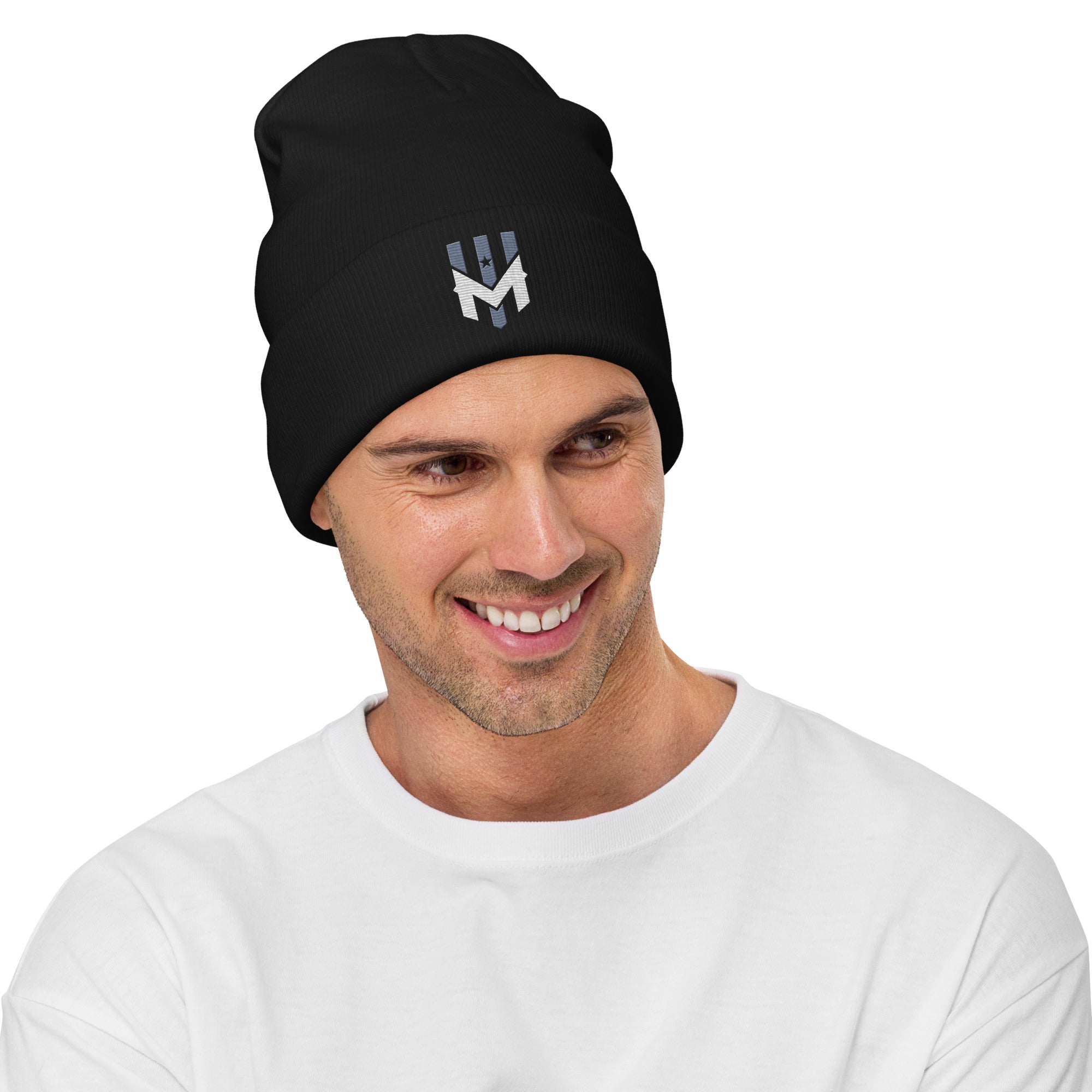 Wind Chill Black Embroidered Beanie