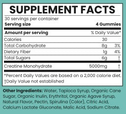 Combat Candy Sour Bruiseberry Creatine Gummies - 3 Month Supply - 360 Count - Delicious Creatine
