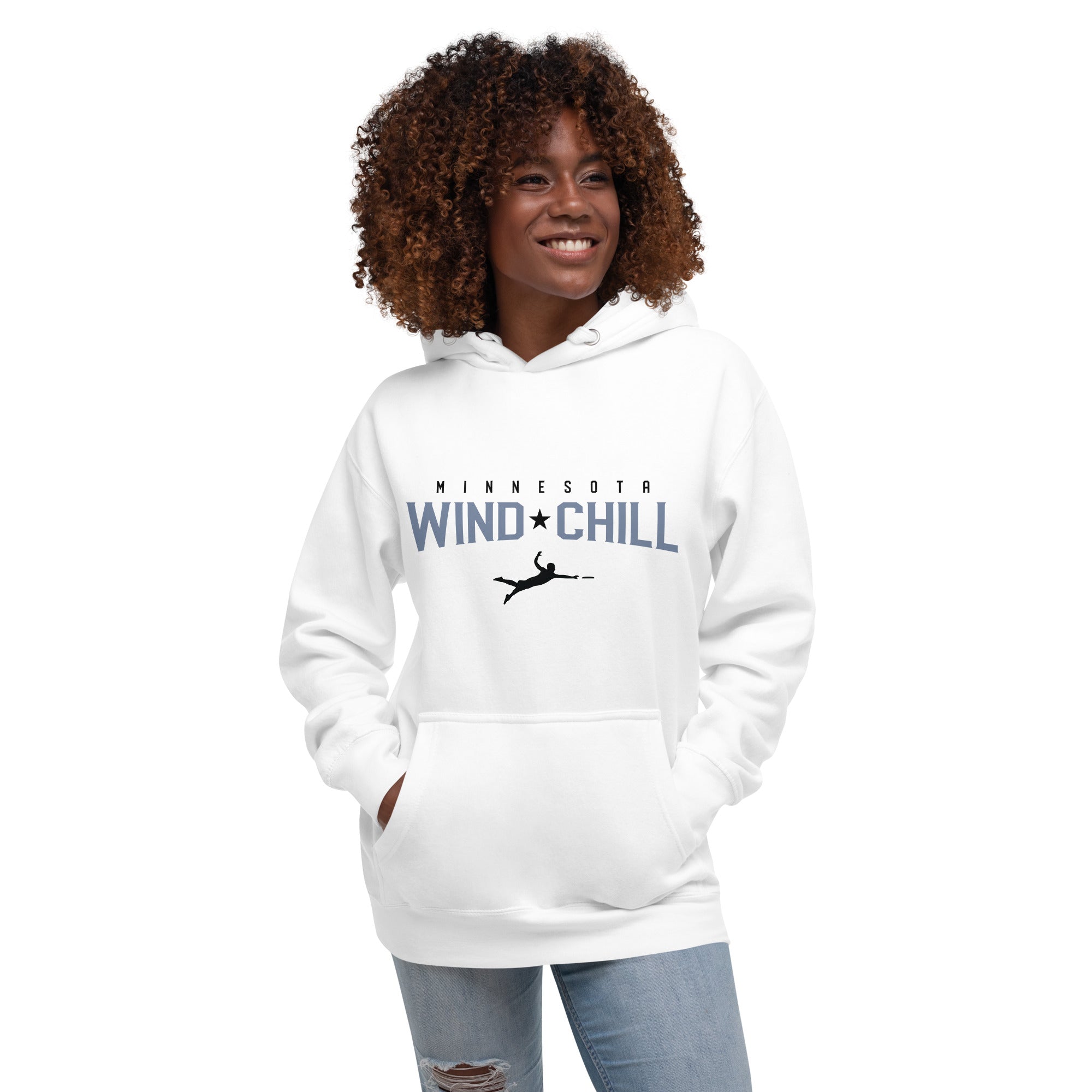 Wind Chill White Wordmark Hooded Sweatshirt