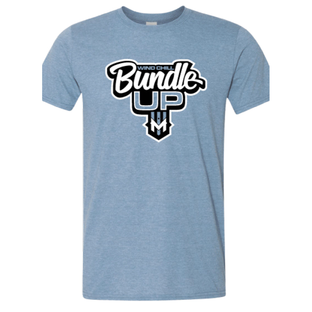 Wind Chill Metallic Blue Bundle-Up T-Shirt