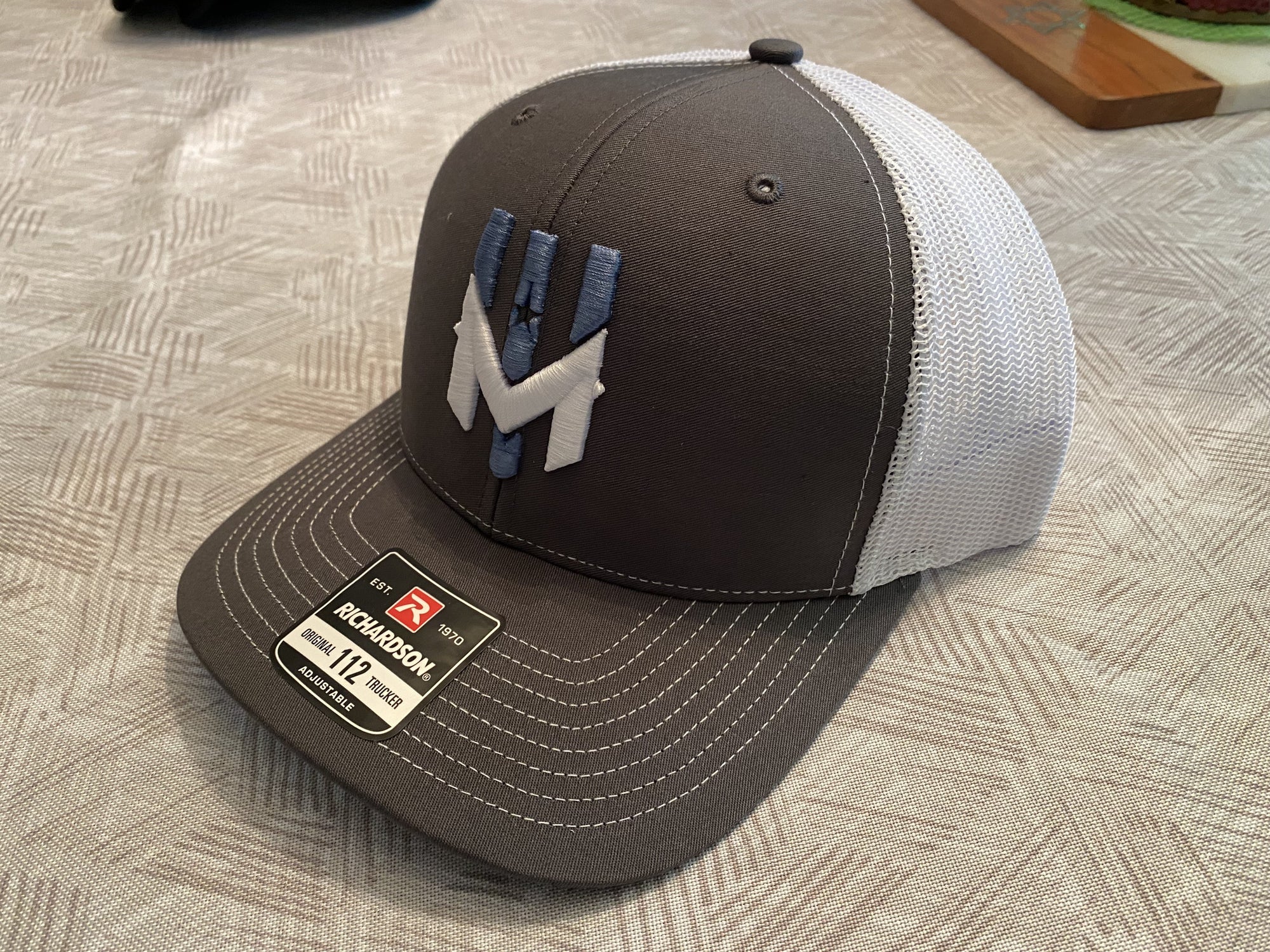 Wind Chill Richardson 112 Trucker Hat 3D Logo - Charcoal/White