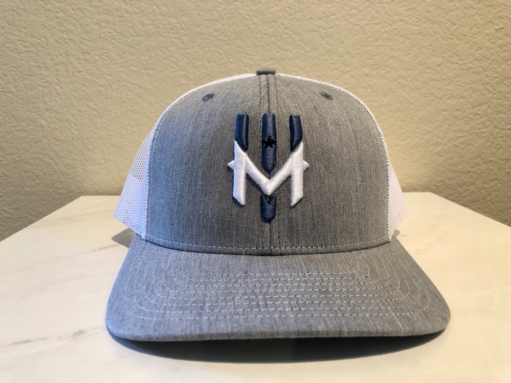 Wind Chill Richardson 112 Trucker Hat 3D Logo - Grey/White
