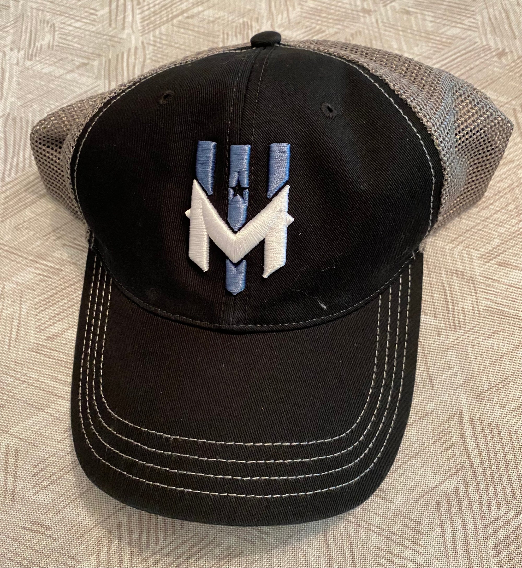 Wind Chill Richardson 111 Garment-Washed Hat 3D Logo - Black/Charcoal