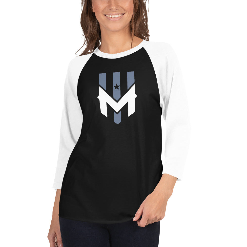 Wind Chill Black 3/4 Sleeve Raglan Shirt